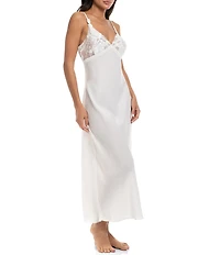 In Bloom By Jonquil Shimmer Satin Sleeveless V-Neck Bridal Long Nightgown