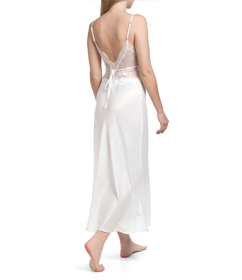 In Bloom By Jonquil Sleeveless V-Neck Shimmer Satin & Lace Bridal Gown
