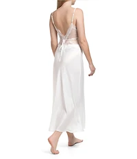 In Bloom By Jonquil Sleeveless V-Neck Shimmer Satin & Lace Bridal Gown