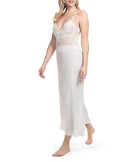 In Bloom By Jonquil Sleeveless V-Neck Shimmer Satin & Lace Bridal Gown