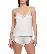 In Bloom By Jonquil Solid Jersey Knit Sleeveless V-Neck Cami & Shorty Pajama Set