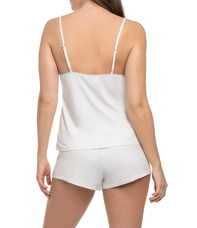In Bloom By Jonquil Solid Jersey Knit Sleeveless V-Neck Cami & Shorty Pajama Set