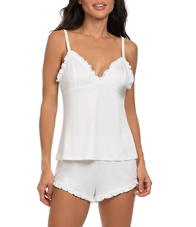 In Bloom By Jonquil Solid Sleeveless V-Neck Shorty Jersey Knit Pajama Set