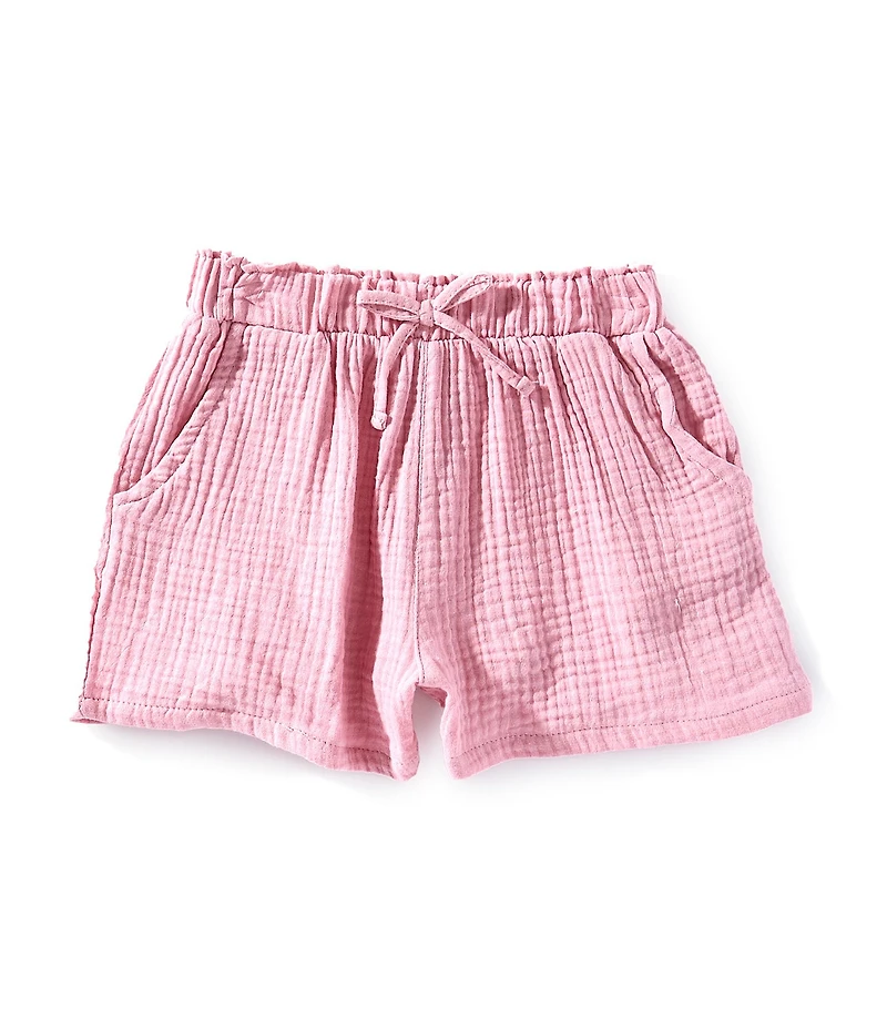 Indie Gold Little Girls Double Gauze Flutter Shorts