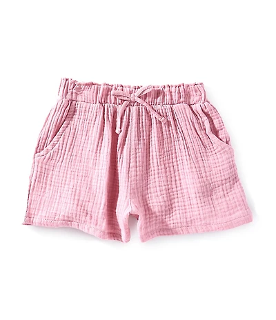 Indie Gold Little Girls Double Gauze Flutter Shorts
