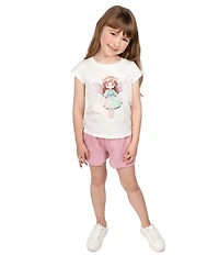 Indie Gold Little Girls Double Gauze Flutter Shorts