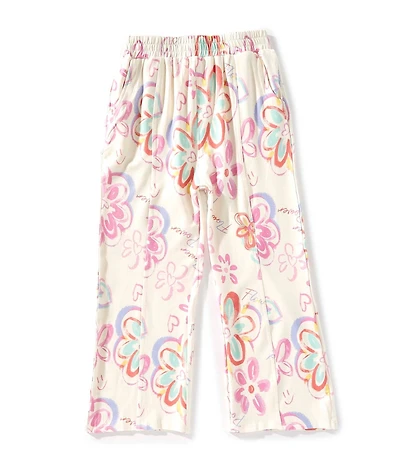 Indie Gold Little Girls Graffiti Printed French Terry Pants