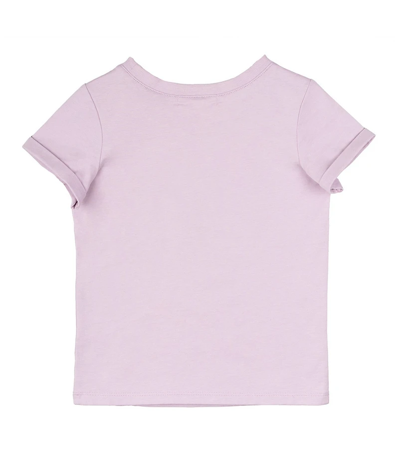 Indie Gold Little Girls Roll-Sleeve Van-Graphic T-Shirt