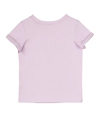 Indie Gold Little Girls Roll-Sleeve Van-Graphic T-Shirt