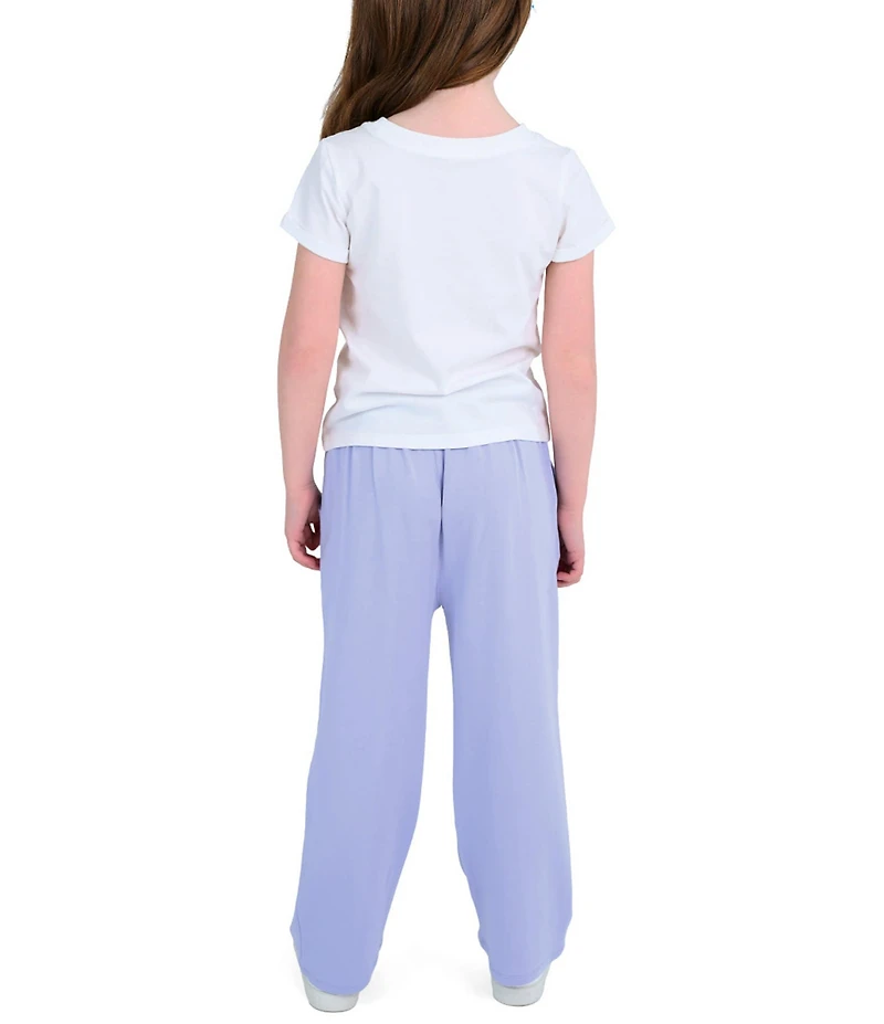 Indie Gold Little Girls Seamed-Front French Terry Pants