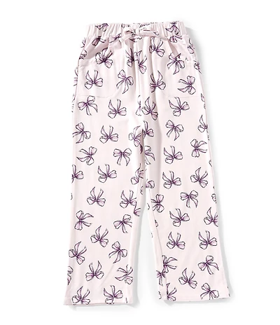 Indie Gold Little Girls Bow-Printed Pull-On Pants