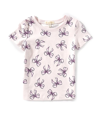 Indie Gold Little Girls Short-Sleeve Bow-Print T-Shirt