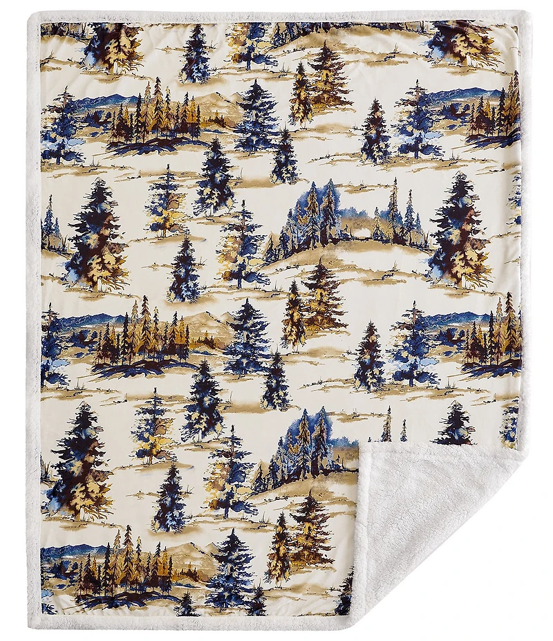 HiEnd Accents x Indigo Hill Acadia Campfire Sherpa Throw Blanket
