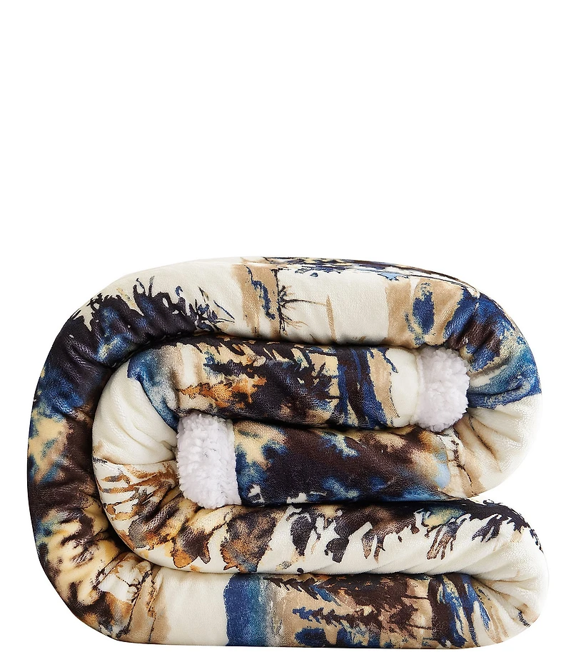HiEnd Accents x Indigo Hill Acadia Campfire Sherpa Throw Blanket