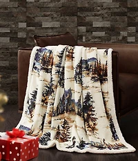 HiEnd Accents x Indigo Hill Acadia Campfire Sherpa Throw Blanket