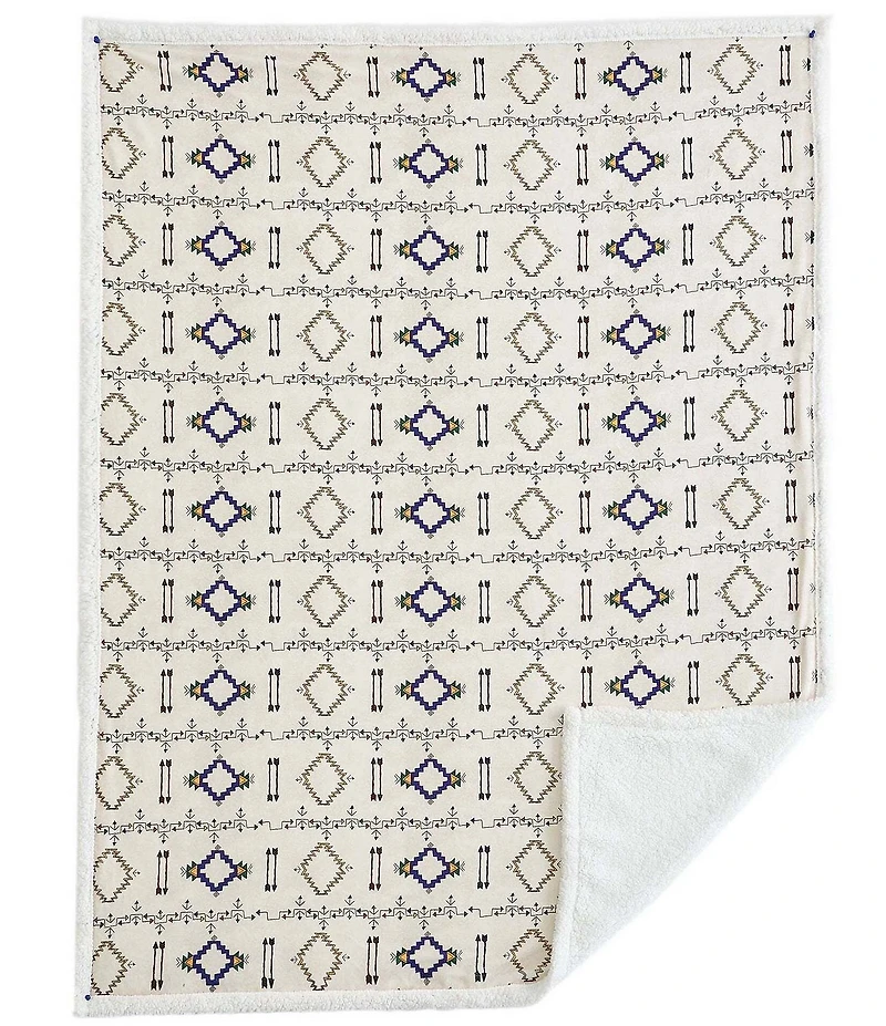 Indigo Hill by HiEnd Accents Arrow Campfire Sherpa Throw