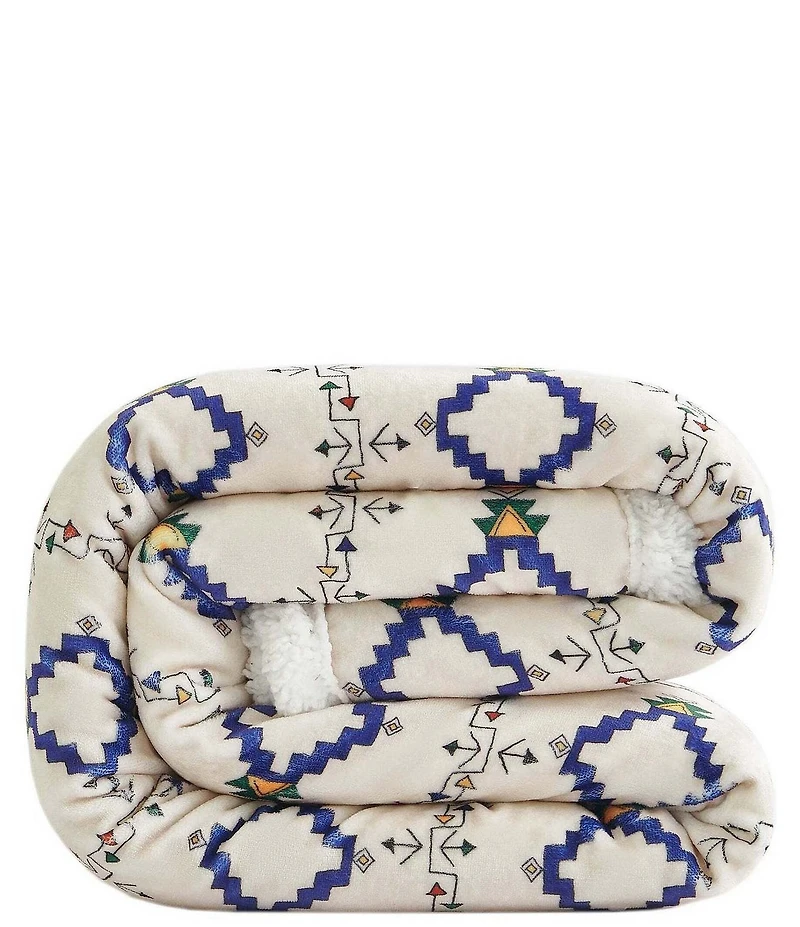 Indigo Hill by HiEnd Accents Arrow Campfire Sherpa Throw