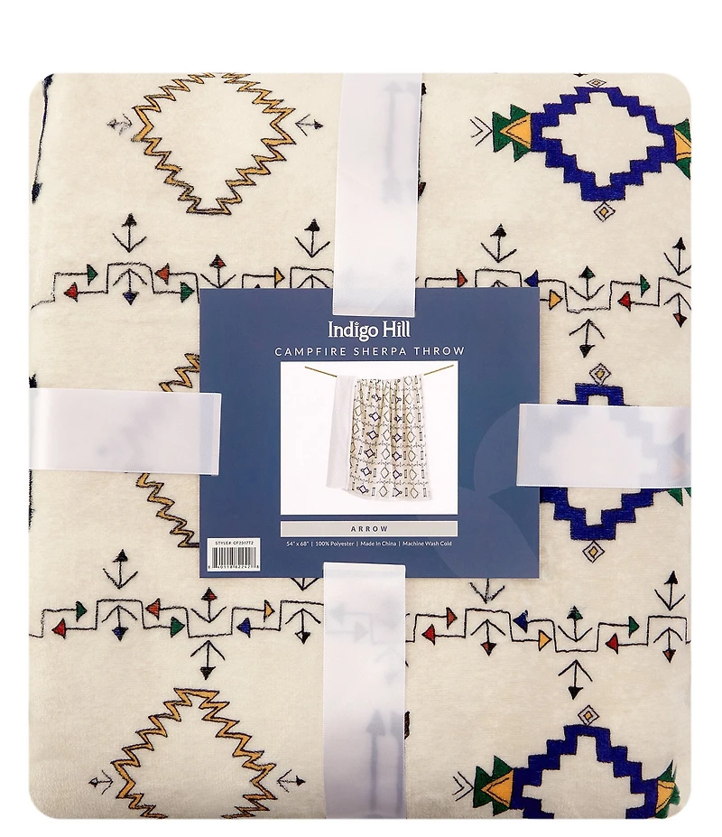 Indigo Hill by HiEnd Accents Arrow Campfire Sherpa Throw