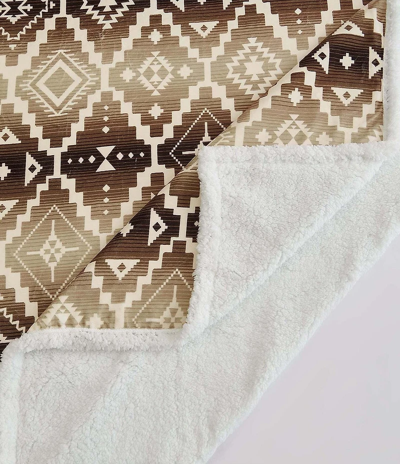 HiEnd Accents x Indigo Hill Chalet Western Campfire Sherpa Throw