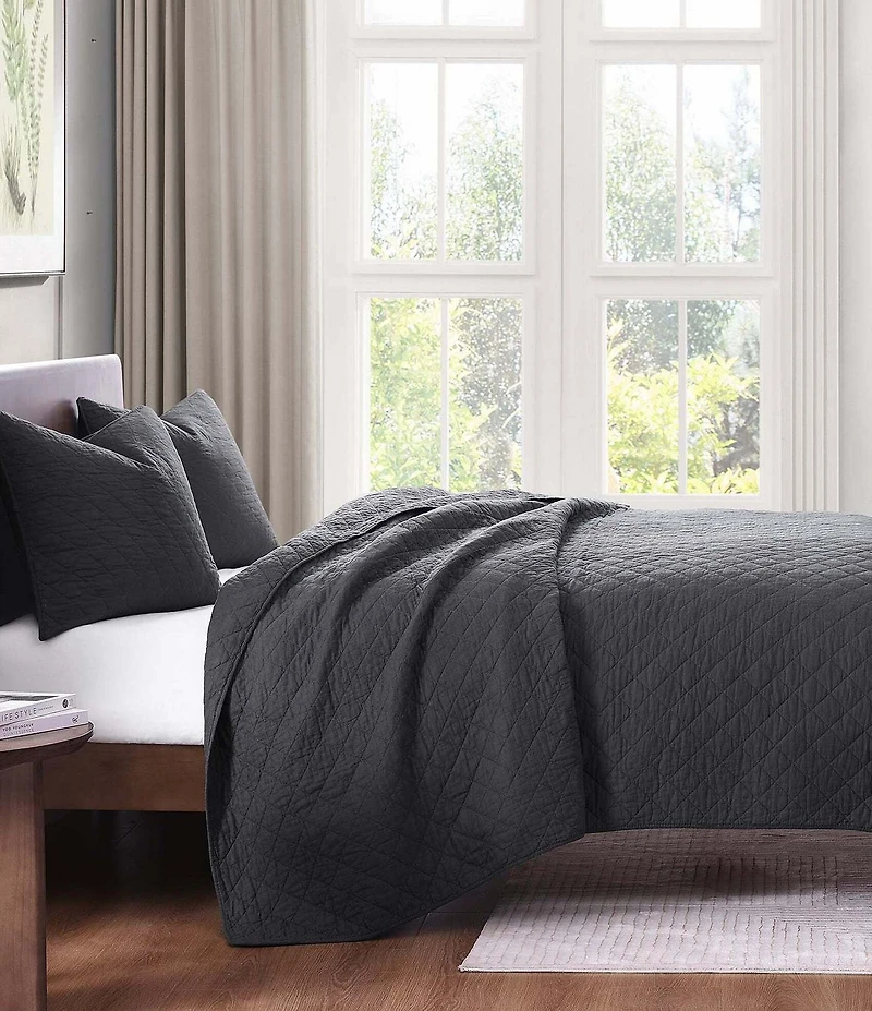 Indigo Hill by HiEnd Accents Cotton Comfort Diamond Quilt Mini Set