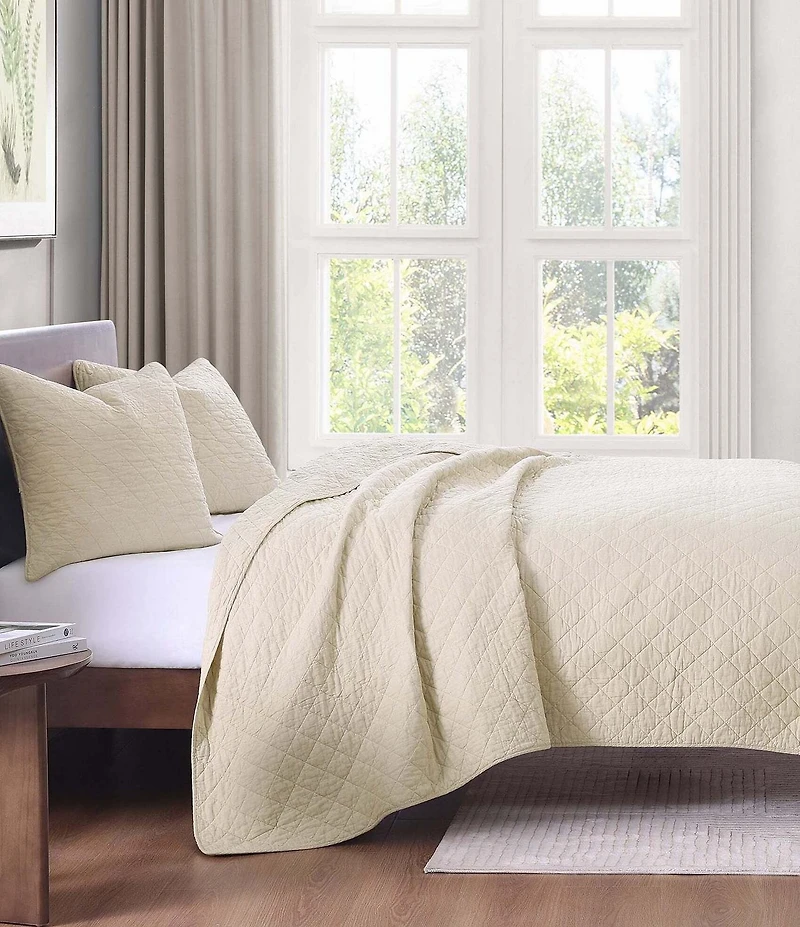 Indigo Hill by HiEnd Accents Cotton Comfort Diamond Quilt Mini Set