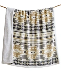 Indigo Hill by HiEnd Accents Desert Sage Southwestern Bold Geometric Patterns Campfire Sherpa Throw