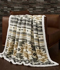 HiEnd Accents x Indigo Hill Desert Sage Campfire Sherpa Throw Blanket