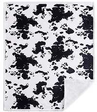 HiEnd Accents x Indigo Hill Elsa Cowhide Print Campfire Sherpa Throw