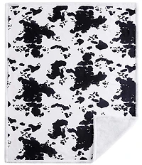 HiEnd Accents x Indigo Hill Elsa Cowhide Print Campfire Sherpa Throw Blanket