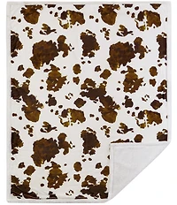 HiEnd Accents x Indigo Hill Elsa Cowhide Print Campfire Sherpa Throw