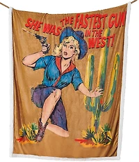 HiEnd Accents x Indigo Hill Gunslinger Campfire Sherpa Accent Pillow & Blanket Throw Set