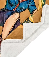 HiEnd Accents x Indigo Hill Gunslinger Campfire Sherpa Accent Pillow & Blanket Throw Set