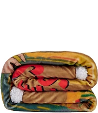 HiEnd Accents x Indigo Hill Gunslinger Campfire Sherpa Accent Pillow & Blanket Throw Set