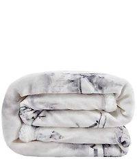 Indigo Hill by HiEnd Accents Ski Toile Campfire Sherpa-Backed Throw