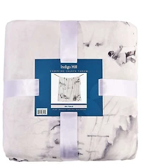 Indigo Hill by HiEnd Accents Ski Toile Campfire Sherpa-Backed Throw