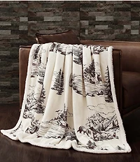 HiEnd Accents x Indigo Hill White Pine Campfire Sherpa Throw Set