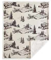 Indigo Hill by HiEnd Accents White Pine Campfire Sherpa Throw