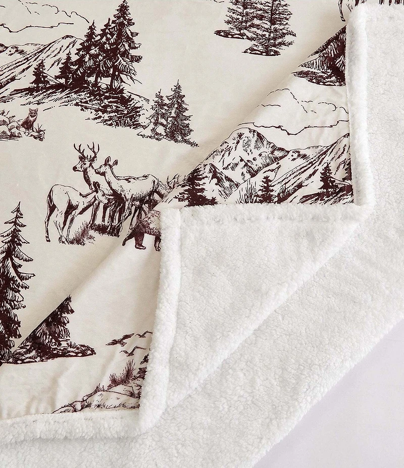 Indigo Hill by HiEnd Accents White Pine Campfire Sherpa Throw