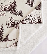 HiEnd Accents x Indigo Hill White Pine Campfire Sherpa Throw Blanket