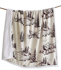 HiEnd Accents x Indigo Hill White Pine Campfire Sherpa Throw Blanket