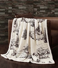 HiEnd Accents x Indigo Hill White Pine Campfire Sherpa Throw Blanket