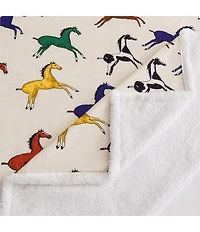 HiEnd Accents x Indigo Hill Wild Horses Campfire Sherpa Western Throw