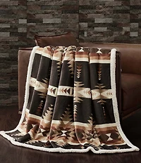 Indigo Hill by HiEnd Accents Yosemite Southwestern Campfire Sherpa Cozy Throw Set