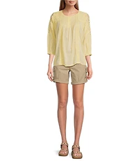 Intro Andy Poplin Adjustable Length Cargo Shorts