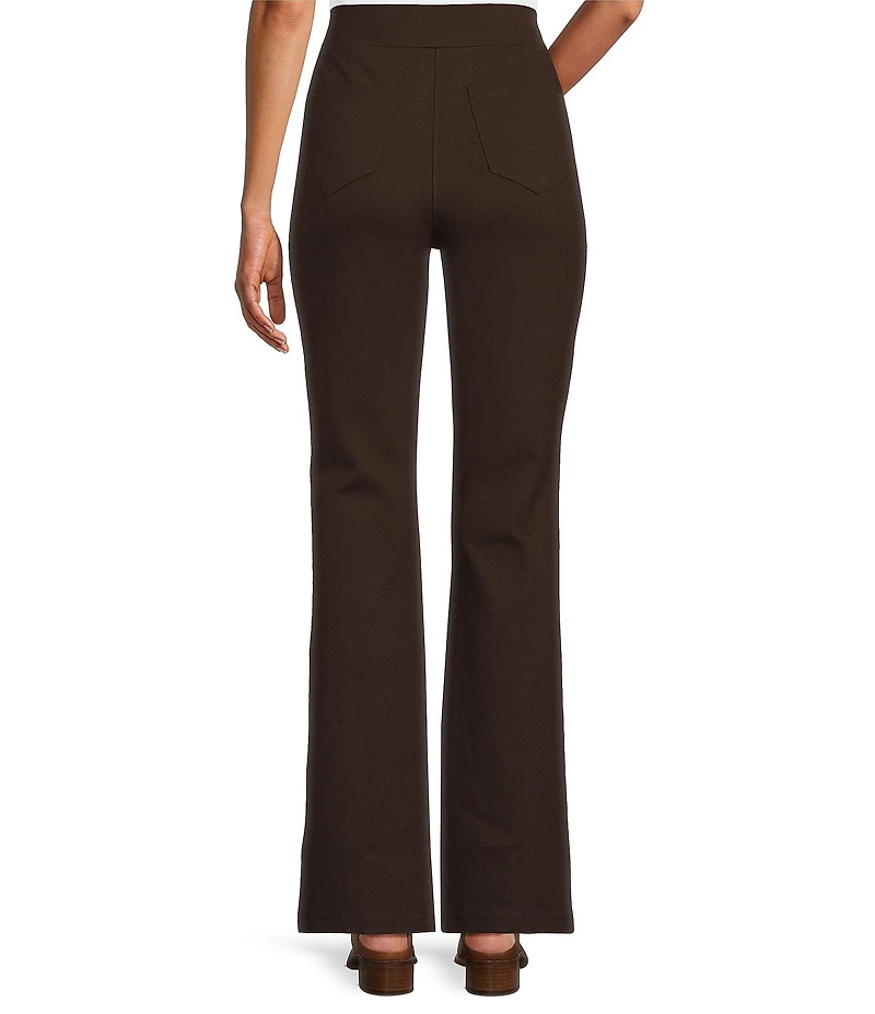 Intro Bella Double Knit Ponte Slimming Waist Pull-On Boot Leg Pants