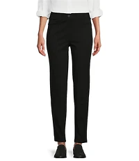 Intro Bella Solid Double Knit Slim Her Straight Leg Pants