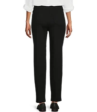 Intro Bella Solid Double Knit Slim Her Straight Leg Pants