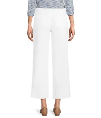 Intro Carrie Slub Stretch Tummy Control Wide Leg Pants