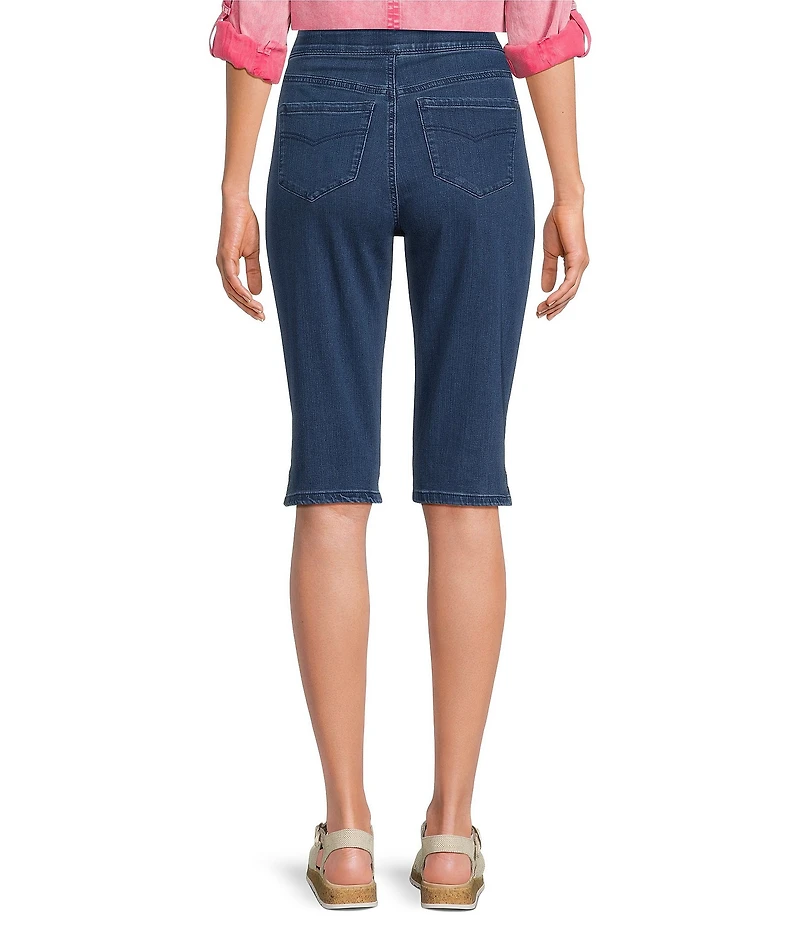 Intro Dahlia Solid Pull-On Skimmer Denim Shorts