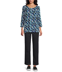 Intro Dahlia Tummy Control Pull-On Slim Ankle Pants